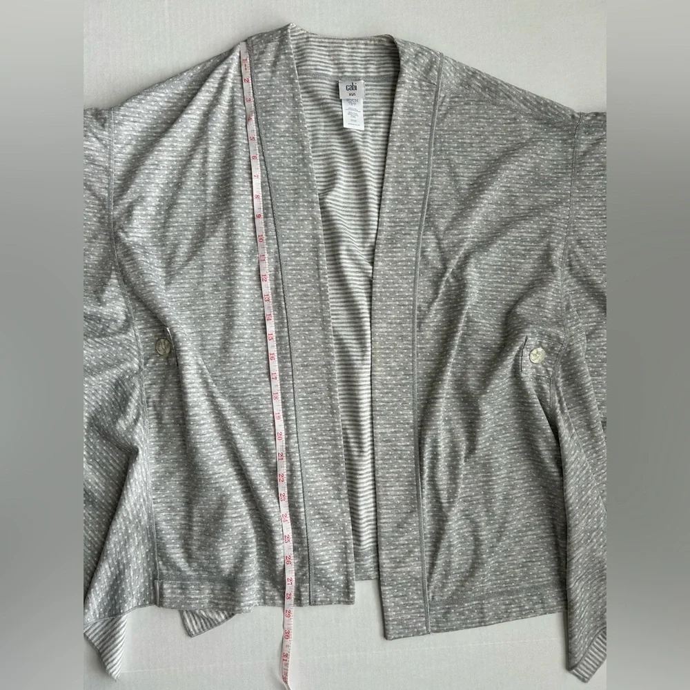 CAbi Cape Women's‎ Gray White Stripe Polka Dot ATC XS/S #5846